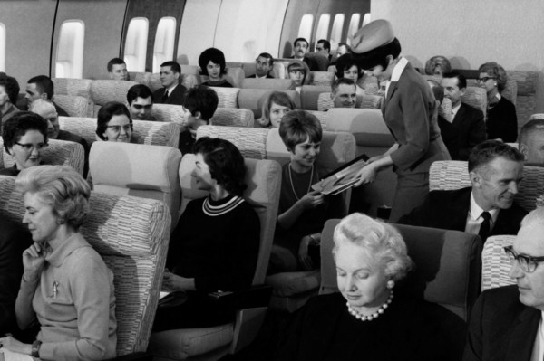 Passengers On A Jumbo Jet. 1960