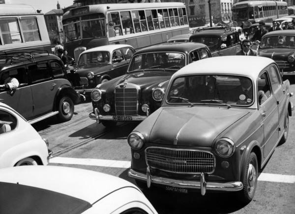 Traffic. Rome. 1960