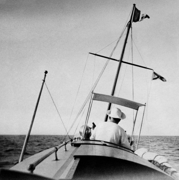 Italy. Tuscany. Livorno. Man On Boat. 1920-30