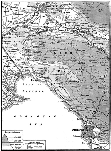 Map of Carso Battlefield.