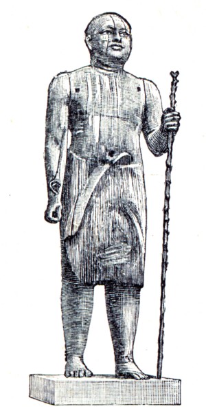 Sheikh Al Beled from the Sahara, a wooden sculpture.