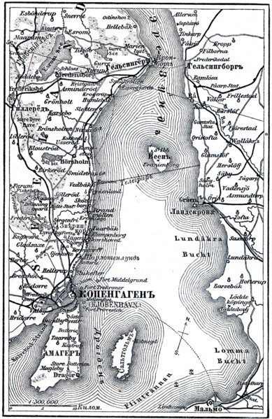 Map of Copenhagen.