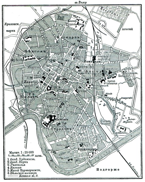 Plan of Krakow.