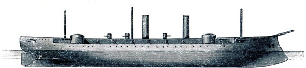 Rurik, Russian armored cruiser.
