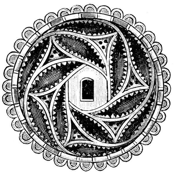 Gothic decorative cover on the keyhole.