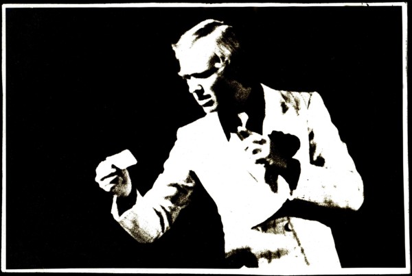 Czech singer Jiri Korn during a concert in Kursk.