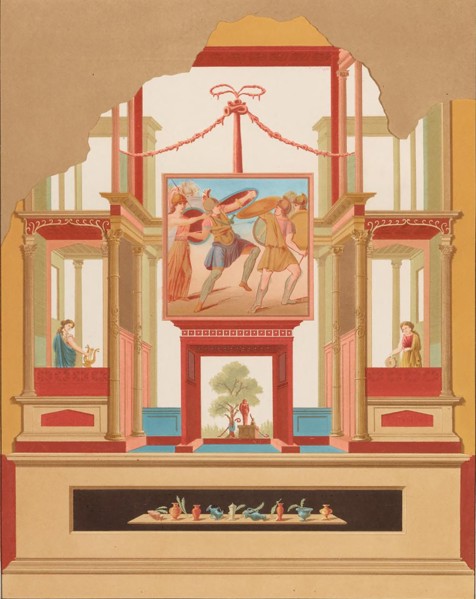 Frescoes on the wall of the Temple of Venus