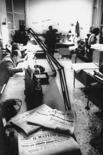 Italy. Naples. Editorial Staff of Il Mattino. 1970