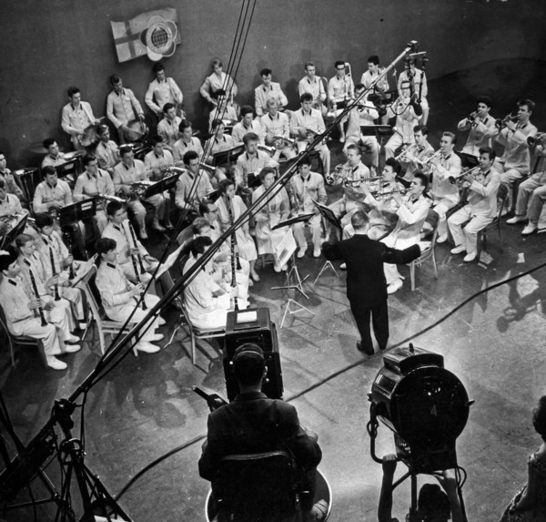 Orchestra At Televiosion Studio.