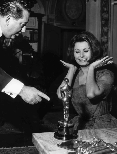 Joseph E. Levine and Sophia Loren.