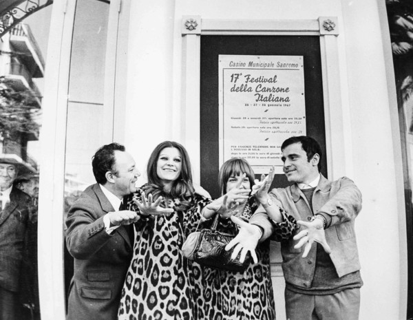 Claudio Villa, Milva, Wilma Goich and Edoardo Vainello.