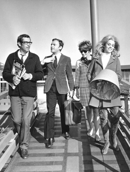 Roger Vadim, Jean Louis Trintignant, Nadine Trintignant and Jane Fonda.