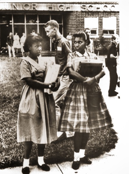 Black young women at the junior high school, 1960