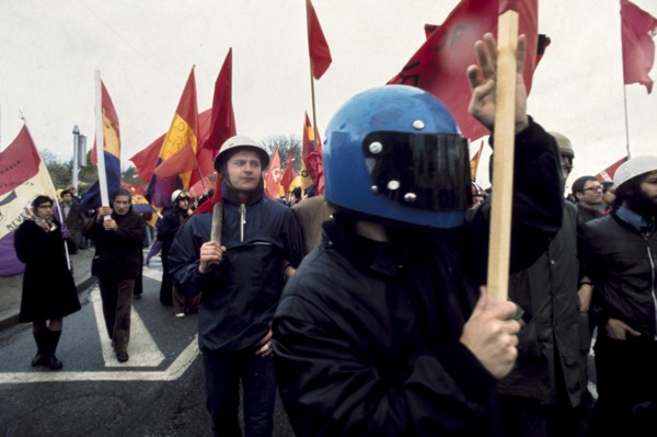 AntiFranco militants during a demonstration, spain, 70's