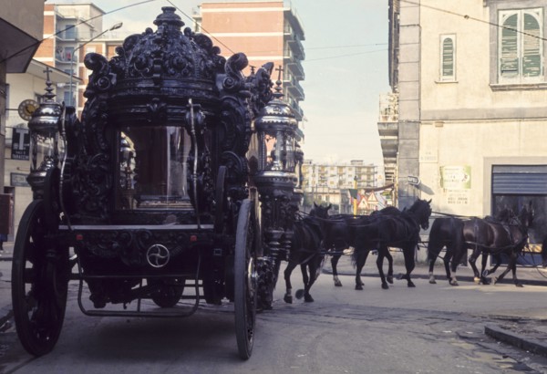 Hearse, naples, italy, 70's