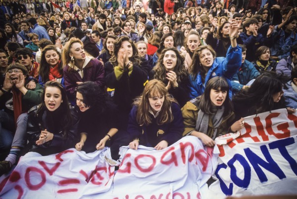 Students demonstration, rome, 90's