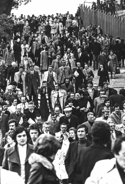Rome, eur, exit to the congress palace, 70's