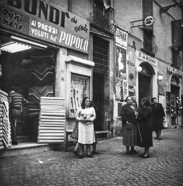 Women in coronari street, rome, 50's