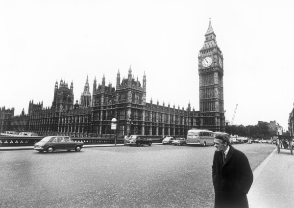 Uk, london, house of parliament, big ben and westminster, 70's