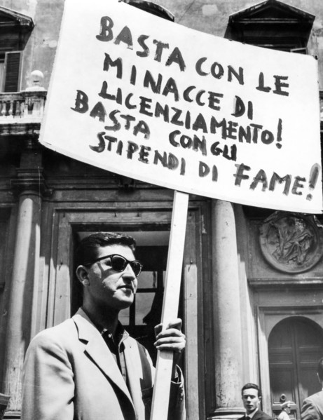 1st May in Rome, manifestation, 1966