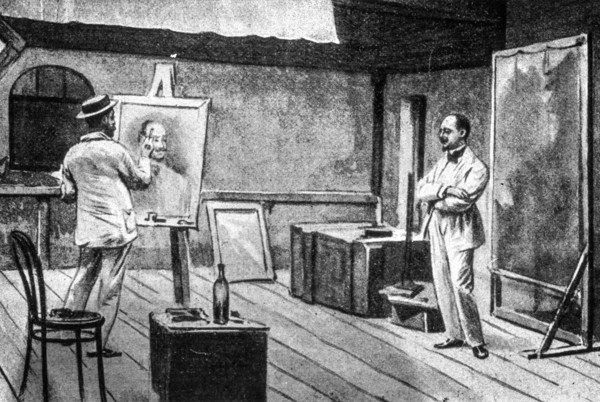 Gabriele d'annunzio portrait by francesco paolo michetti, 1895