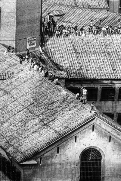 Detained in revolt, regina coeli prison, Rome 1973