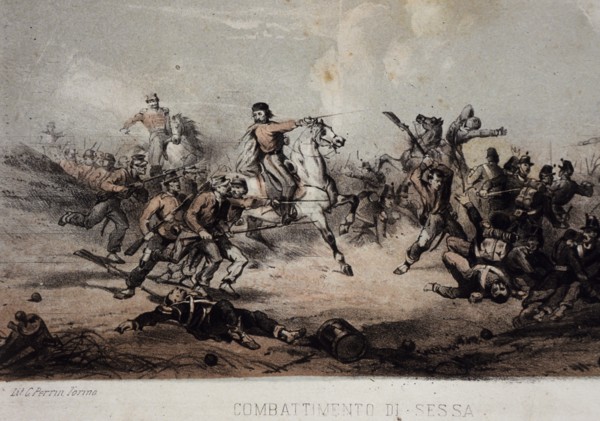 Giuseppe garibaldi, sessa battle by carlo bossoli