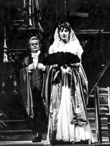 Maria callas and tito gobbi, tosca, 1964