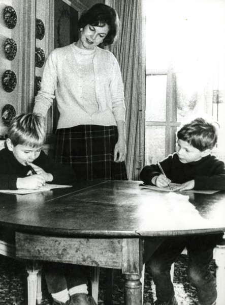 Maria pia di savoia with her children dimitri and michael, paris, 1960