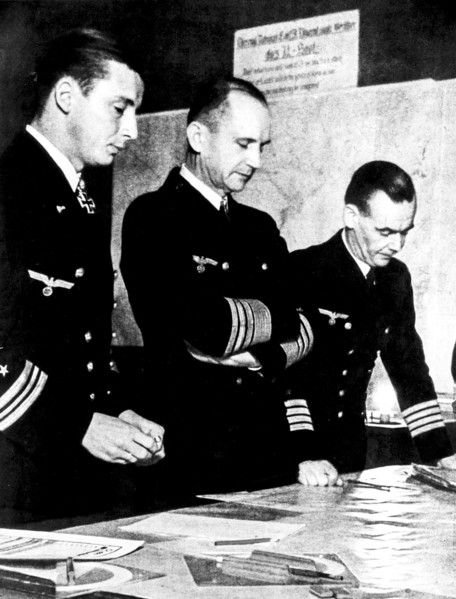 Erich raeder supreme commander of the german sea forces in his operations center, 1943