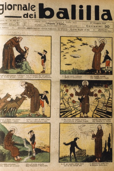 Giornale dei balilla, italian illustrated weekly for kids
