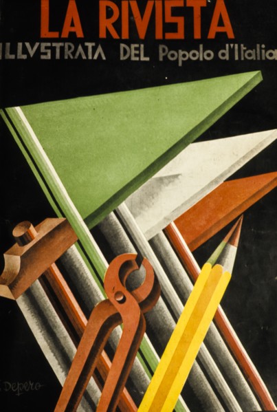 La rivista illustrata del popolo d'italia, fortunato depero, 1935