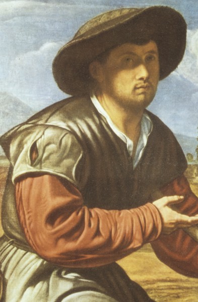 Shepherd with a flute, giovanni gerolamo savoldo, 1540