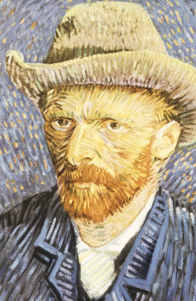 Self-portrait with grey felt hat, vincent van gogh, 1887