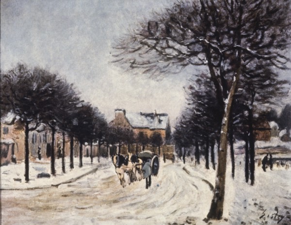 Road from saint germain to marly, alfred sisley, 1875