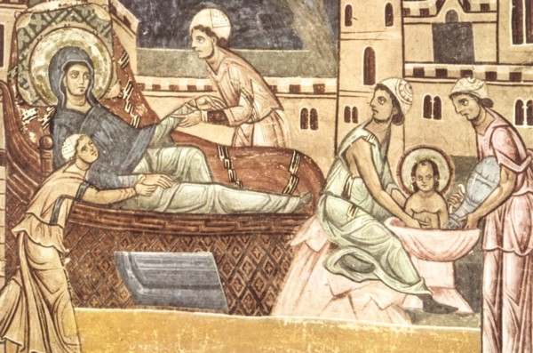 Birth of St. John the Baptist, life of St. John the Baptist, 13th century, baptistery, parma