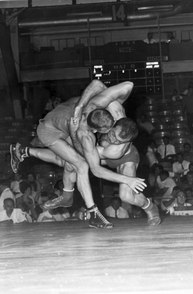 Wrestling, Russian roman rurova and Swedish lief Freij, toledo 1966