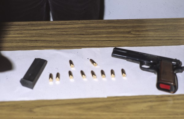 The Ali Agca gun used in the attack on Pope John Paul II