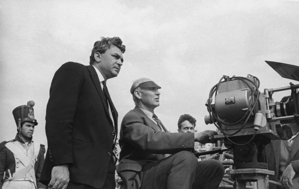 Sergej bondarchuk and the cameraman alexander zelenkov, moscow 60s