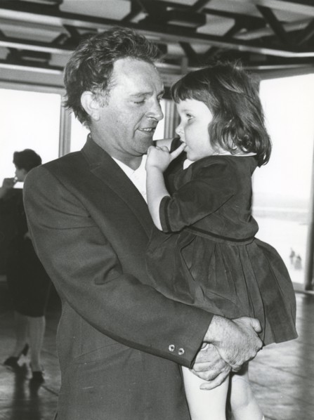 Richard burton with daughter maria, 60s