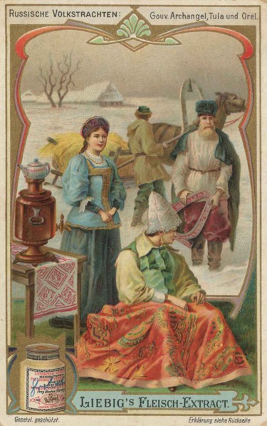 Picture series folk costumes from Russia