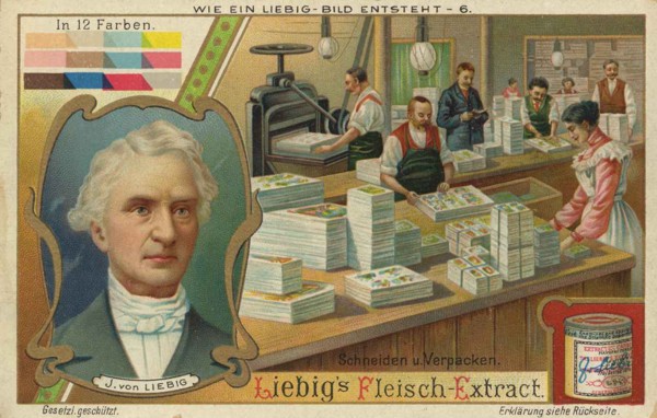 Picture series How a Liebig picture is created