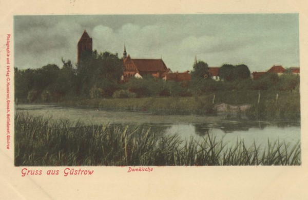 Cathedral church, Güstrow, Rostock County, Mecklenburg-Western Pomerania, Germany, view from c.