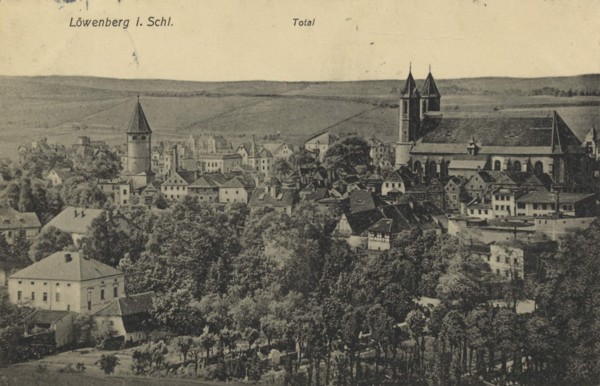 Löwernberg in Silesia, today Lwowek Slaski, town of the Lower Silesian Voivodeship in Poland, view