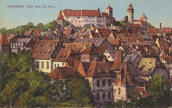 Castle of Nuremberg, Middle Franconia, Bavaria, Germany, view from about 1910, digital reproduction