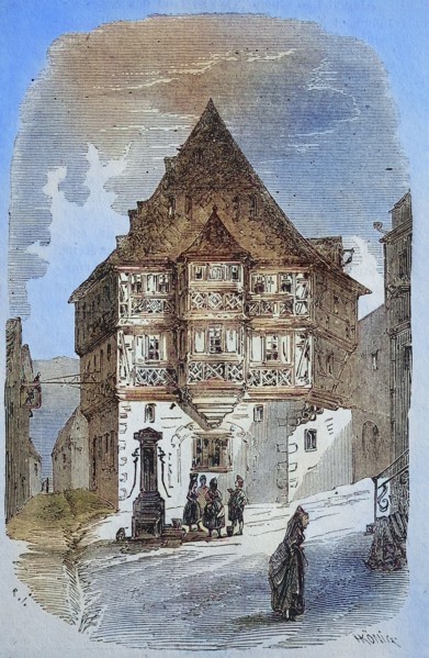 The Hotel zum Riesen in Miltenberg in 1869