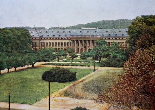 The castle in Koblenz in 1910, Rhineland-Palatinate, photograph, digitally restored reproduction of