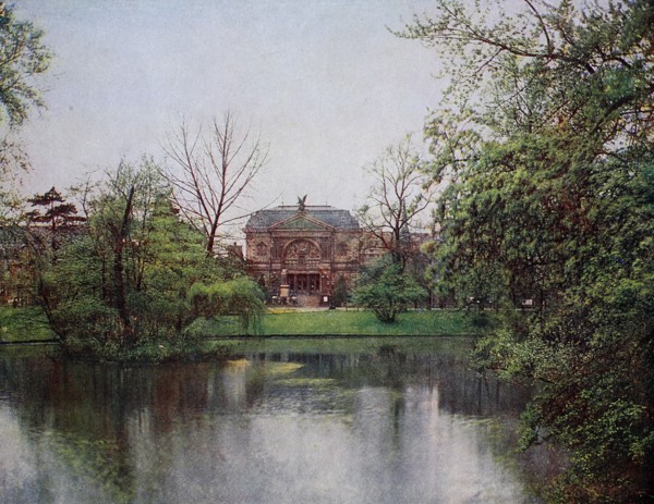 The Landskrone with the Kunsthalle in Düsseldorf in 1910, North Rhine-Westphalia, Germany,