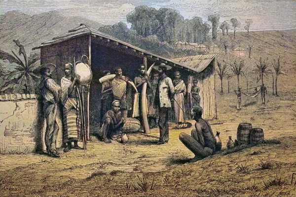 Ivory traders on the west coast of Africa