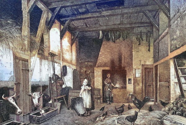 Old-Saxon dwelling-house and farmhouse in the Altmark Germany